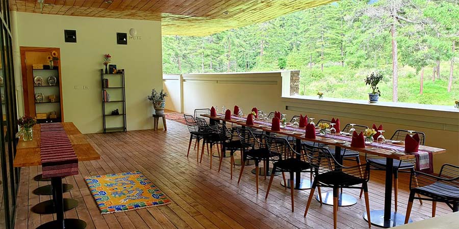 Fine Dine in nature Zhiwa Ling Ascent Thimphu 